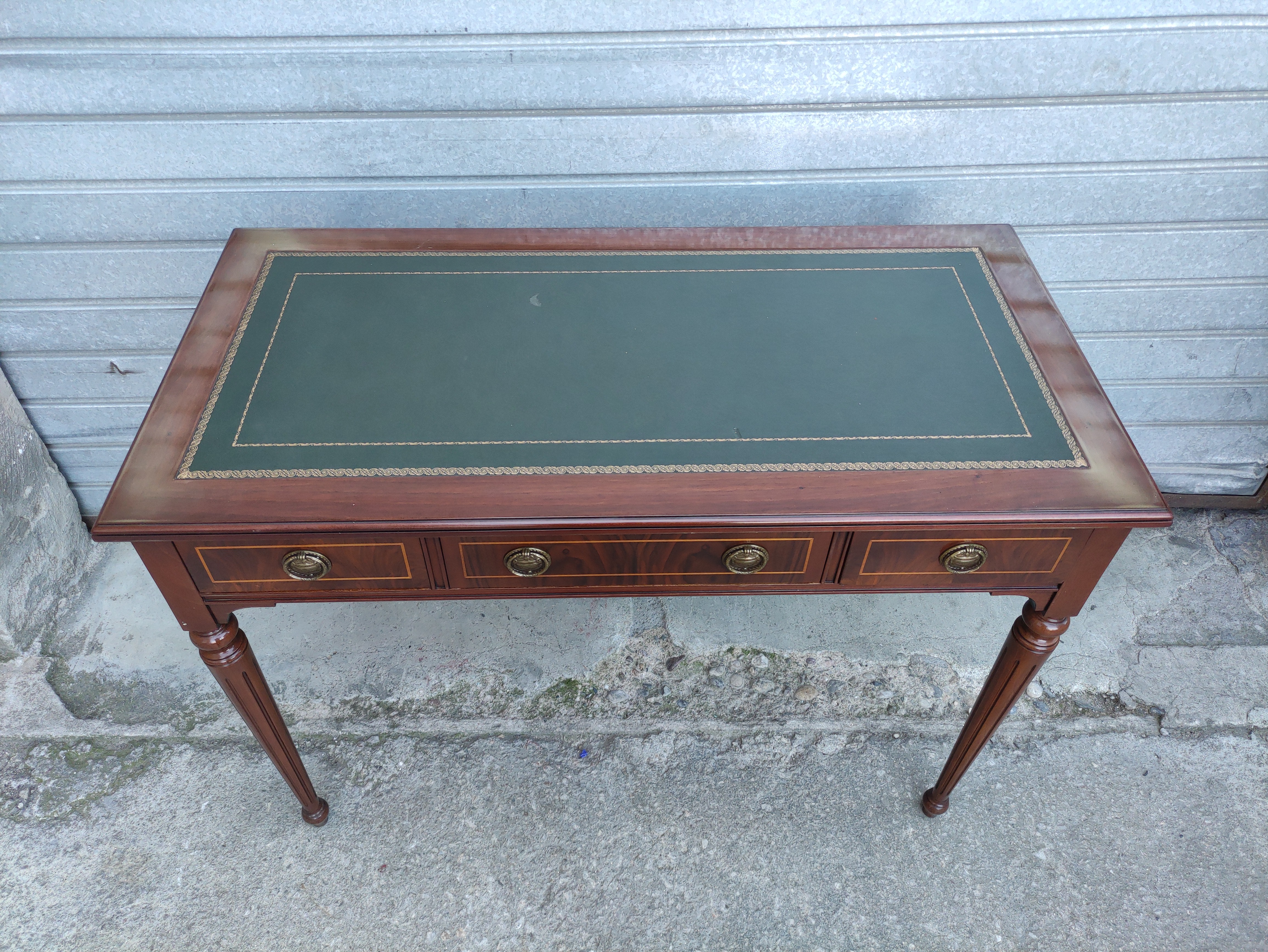 mesa escritorio oficina madera piel 77x104x52 1u